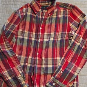 Polo Ralph Lauren Women's Red Plaid Button-Down Shirt